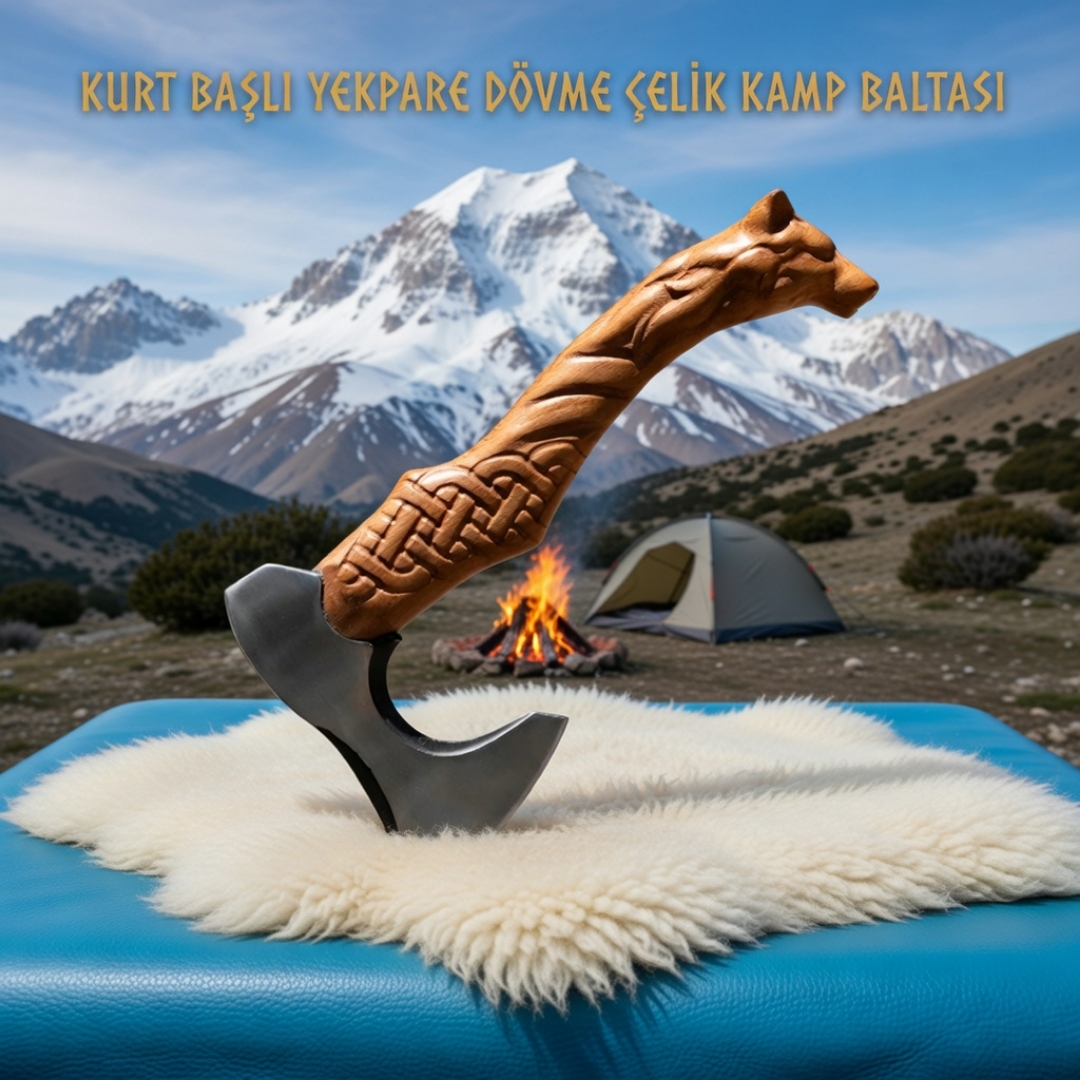Kurt Başlı Kamp Baltası 32 cm