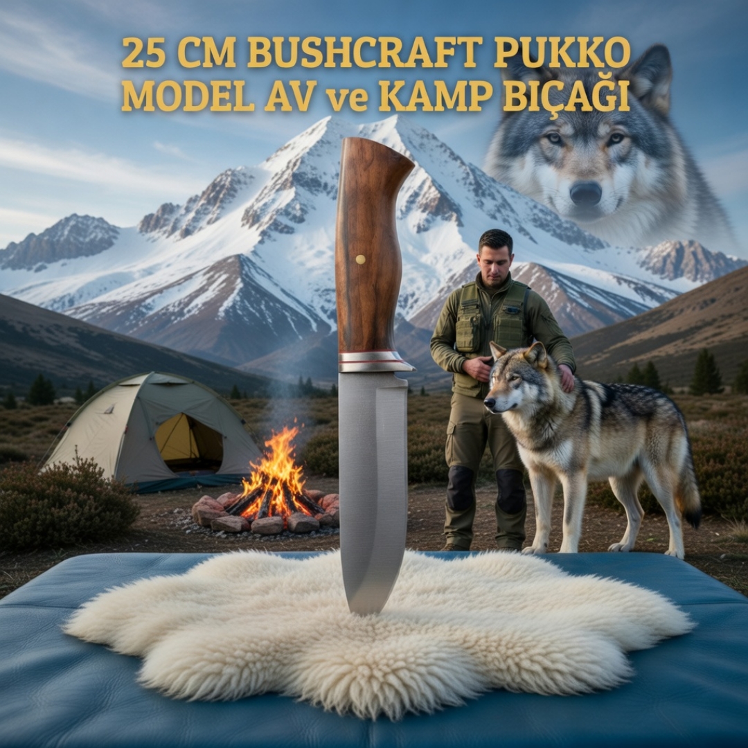 Bushcraft Pukko Model Av ve Kamp Bıçağı 25 cm