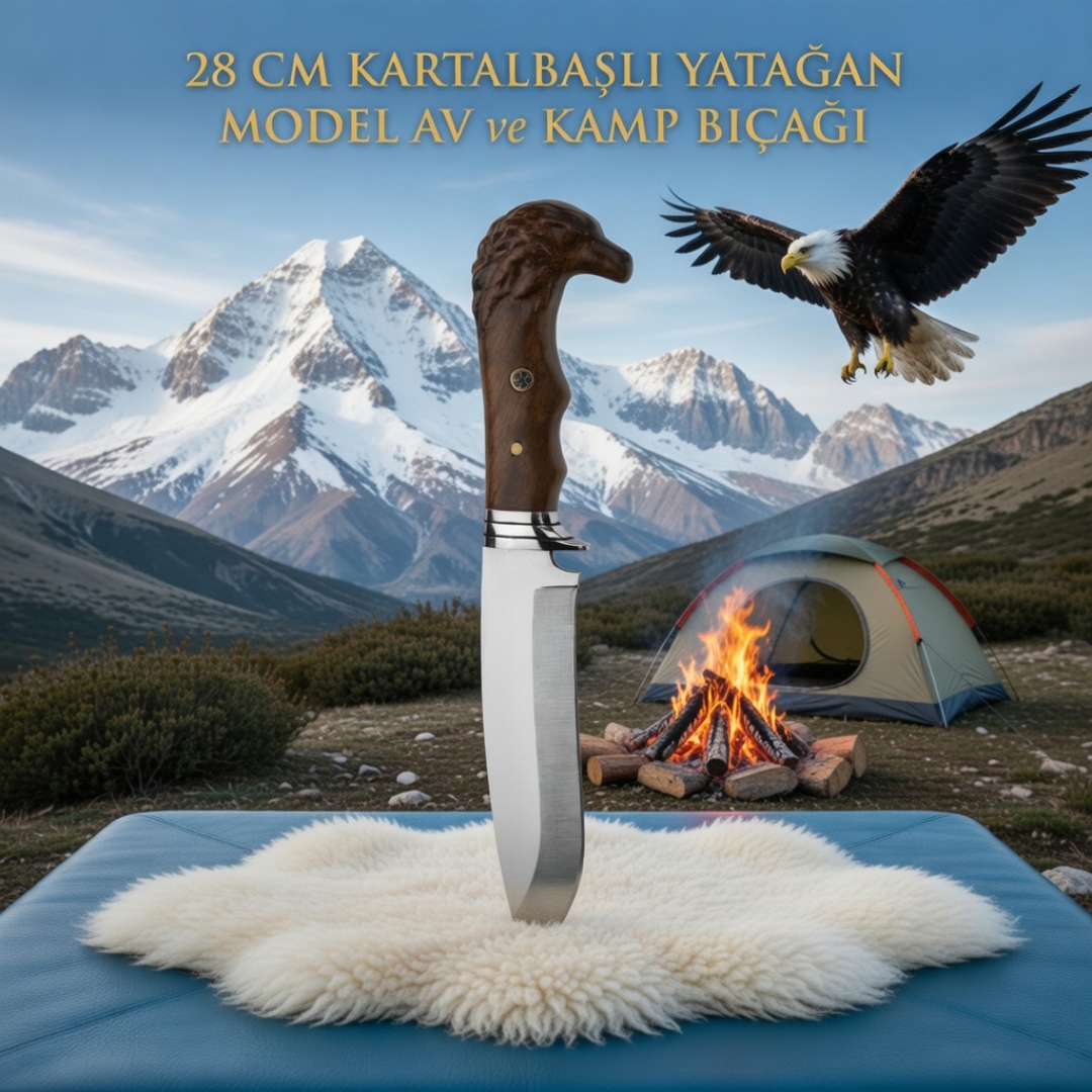 Kartal Başlı Yatağan Av ve Kamp Bıçağı 28 cm