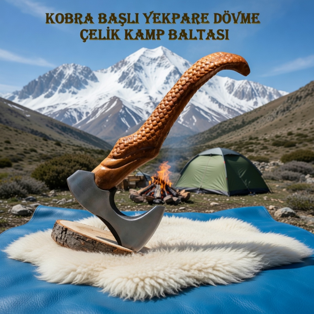 Kobra Başlı Kamp Baltası 32 cm