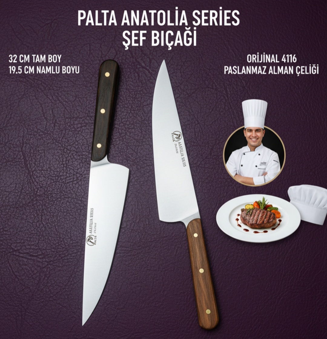 Anatolia Series Şef Bıçağı  4116 Paslanmaz Alman Çeliği