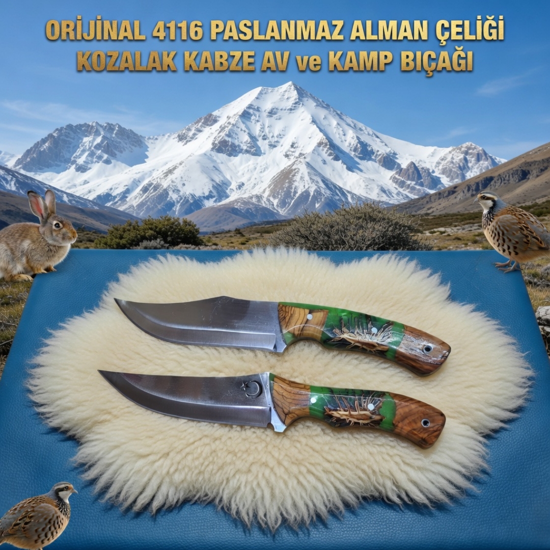 Kozalak Kabze Av ve Kamp Bıçağı 4116 Paslanmaz Çelik
