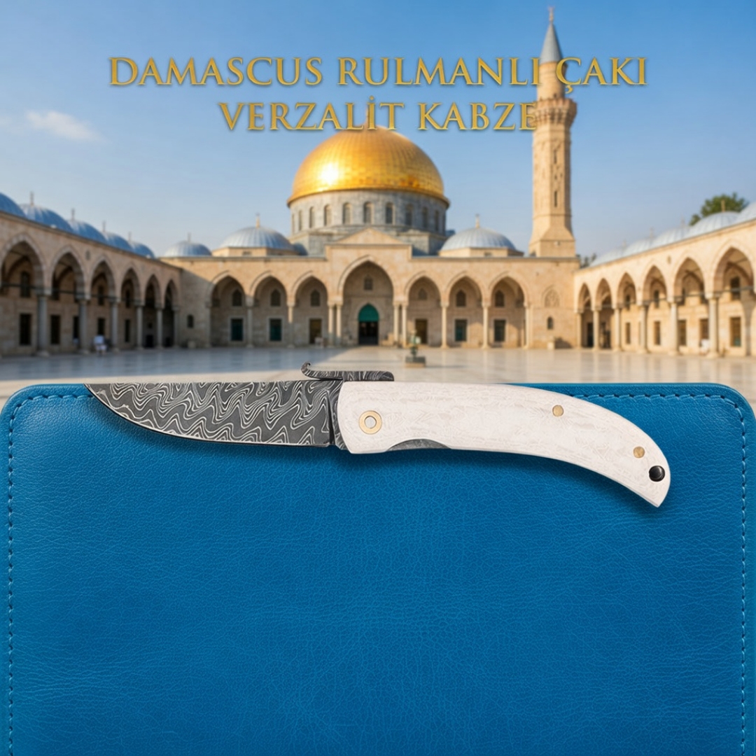 Damascus Rulmanlı Çakı 18 cm