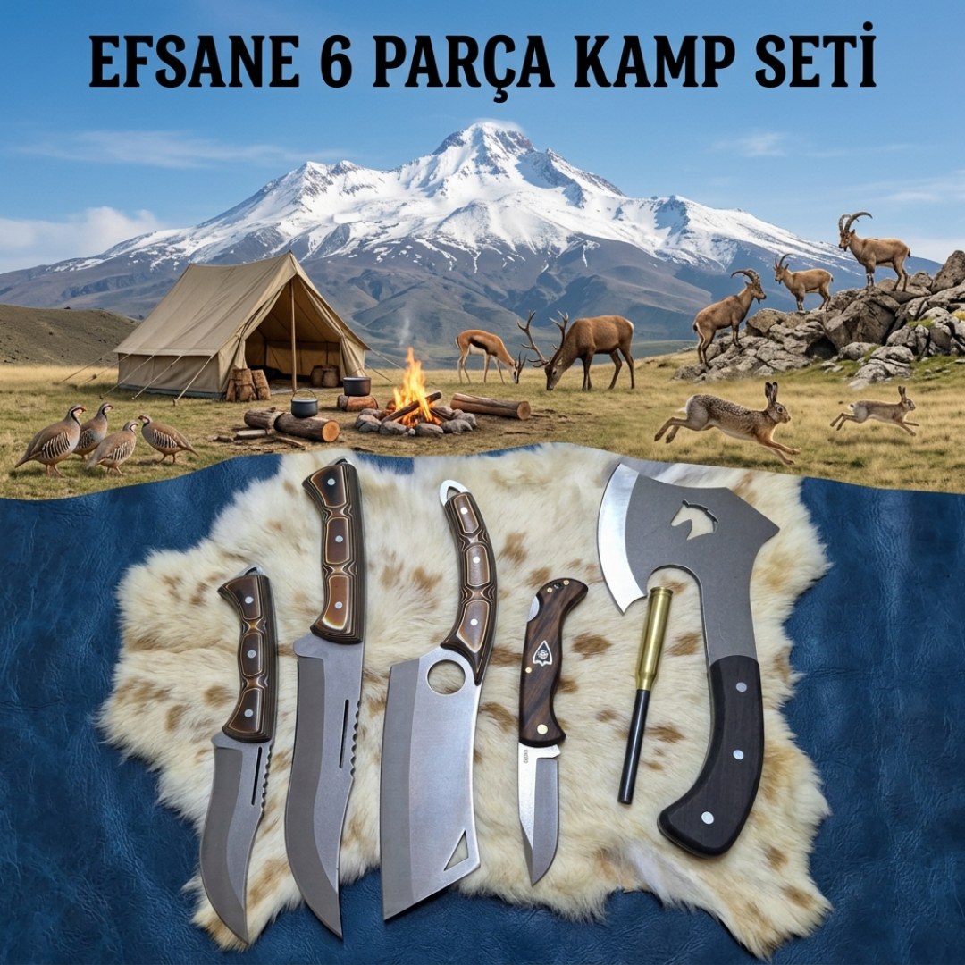 Efsane Altılı Kamp Seti Kapsamlı Kamp ve Doğa Ekipman Seti
